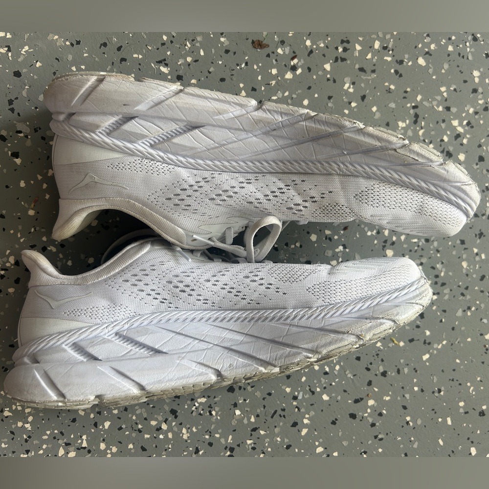 HOKA Clifton 7 men’s white size 12 - Picture 5 of 7